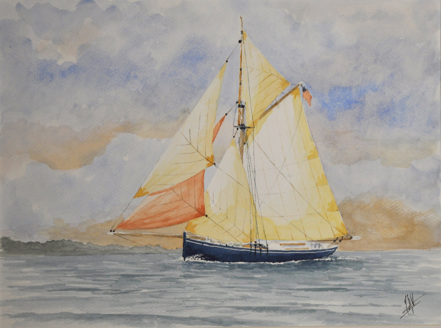 1- Côtre pilot au petit matin