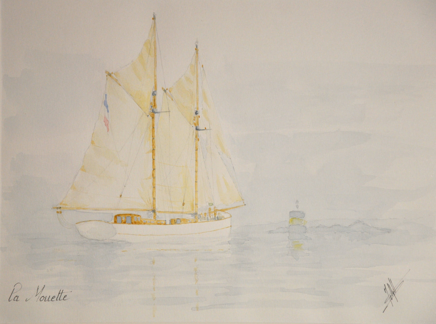 1- La Mouette encalminée dans une brume de chaleur